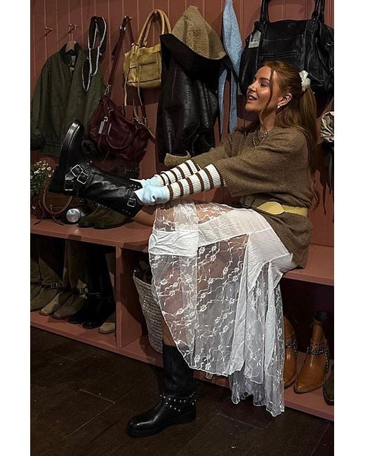 Free People Black X We The Free Janey Engineer Boot