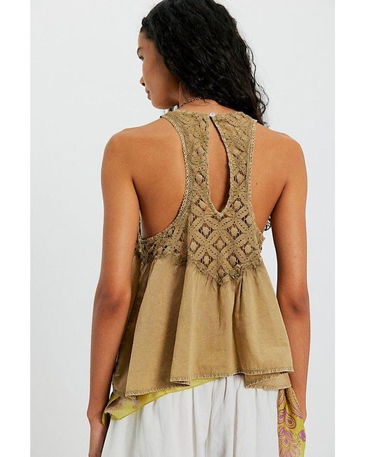 Free People Green Wandering Light Top