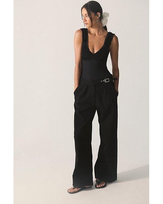 Intimately By Free People Black Party Favor Bodysuit By