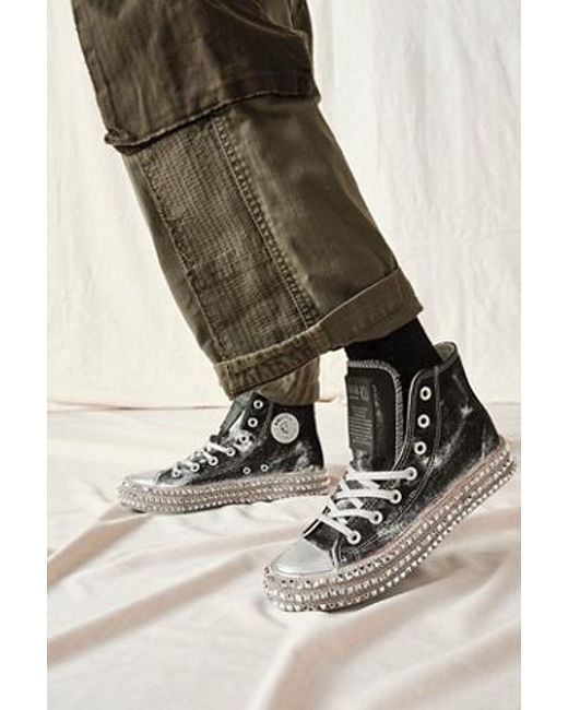 black studded high tops