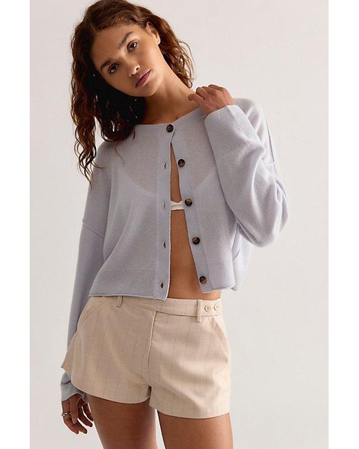 Free People Gray Ottilie Cashmere Cardi
