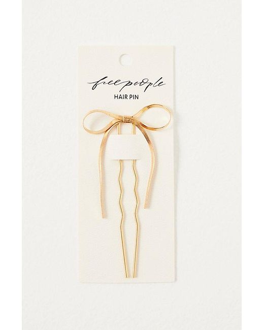 Free People White Barely There Bow Pin