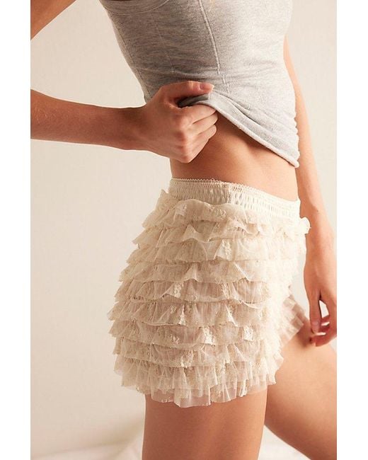 Intimately By Free People Gray Feeling For Lace Shorties By