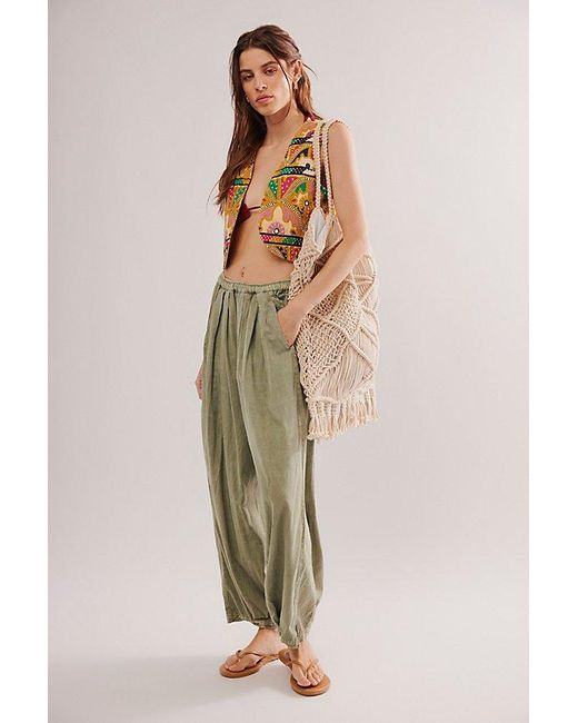 Free People Natural Field Of Gold Sting Vest