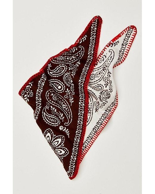 Free People Brown Carmen Knitted Triangle Bandana