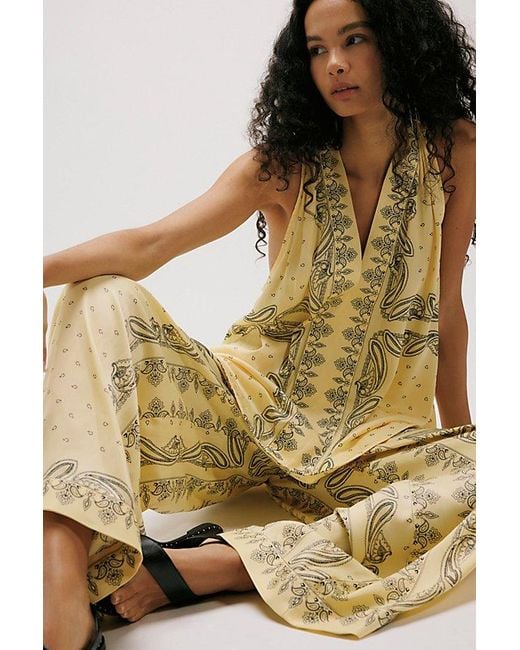 Free People Metallic Soleil Pant Set