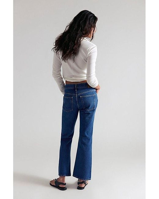Free People Blue Elowen Cropped Flare Jeans