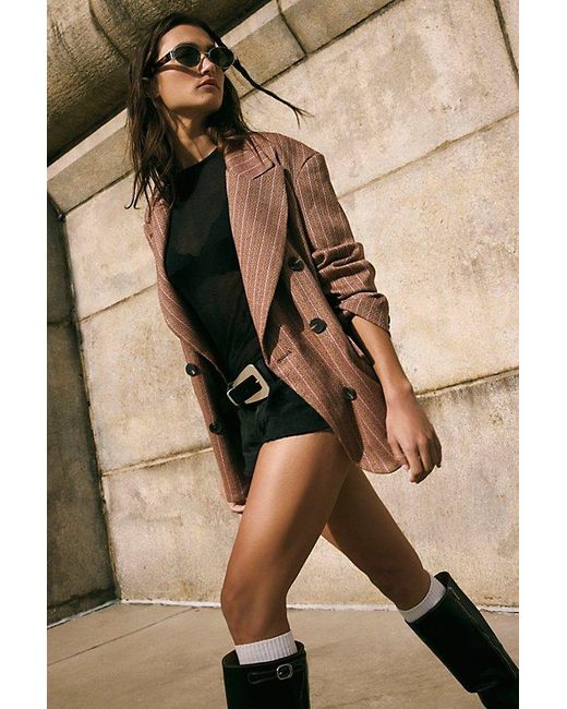 Free People Natural Hit The Road Micro Shorts