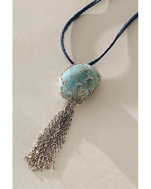 Free People Gray Keepsake Pendant Necklace