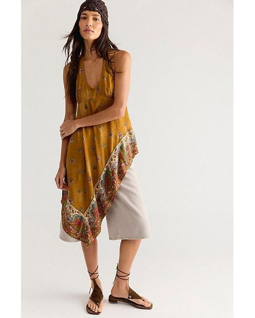 Free People Multicolor Sloane Ranger Asymmetric Top