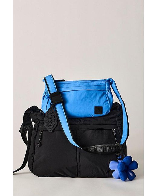 Free People Blue Checkmate Sling Bag