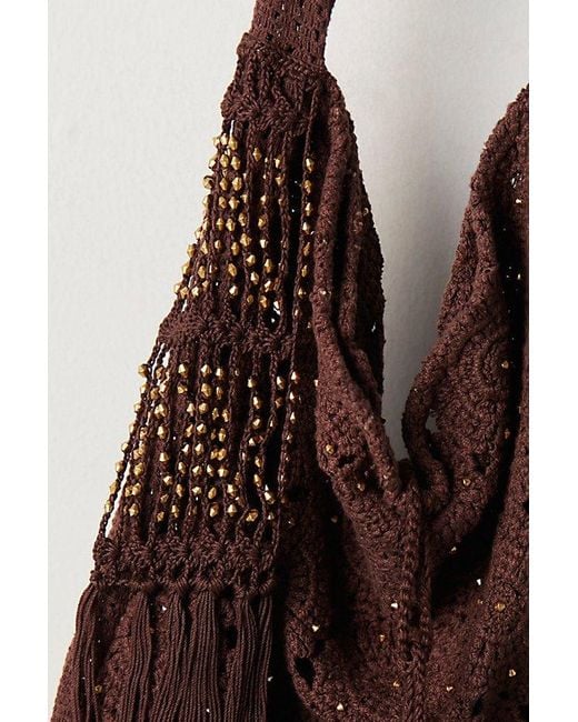 Free People Brown Sunrise To Sunset Crochet Tote