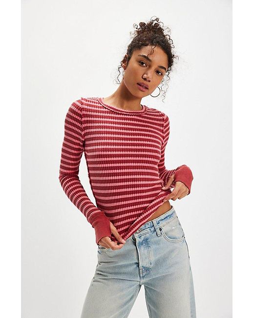 Free People Red Pretty Little Thermal
