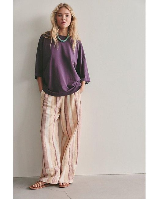 Free People Purple Perfect Oversized Tee
