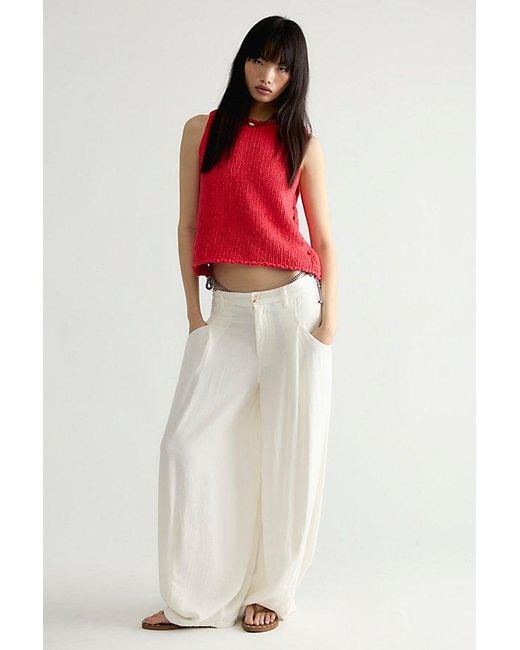 Free People Red Opal Knit Tank Top