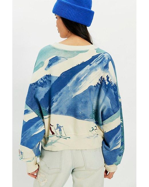 Free People Blue Gaia Sweatshirt