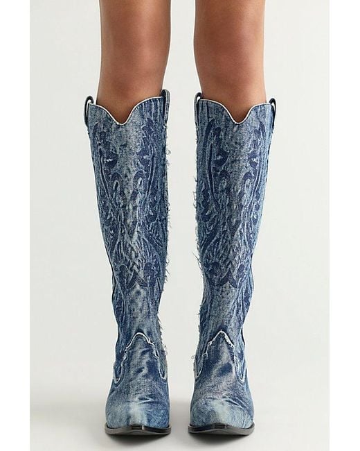Jeffrey Campbell Blue Finn Tall Western Boots