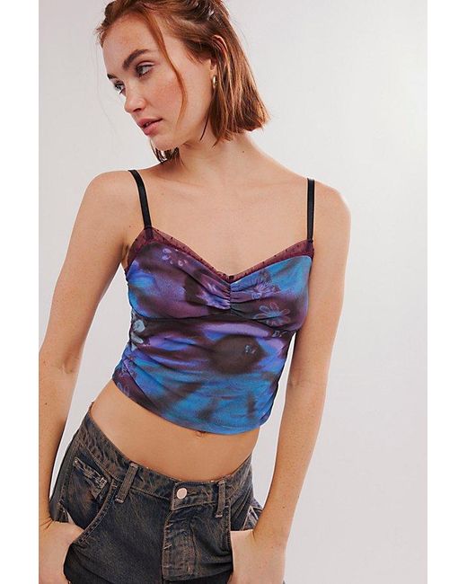 Free People Blue Airbrush Dreams Cami
