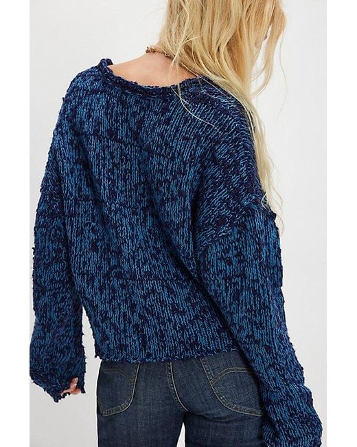 Free People Blue Firefly Pullover