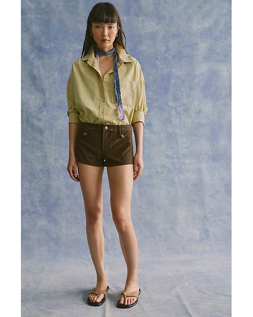 Free People Multicolor Vagabond Vegan Suede Shorts