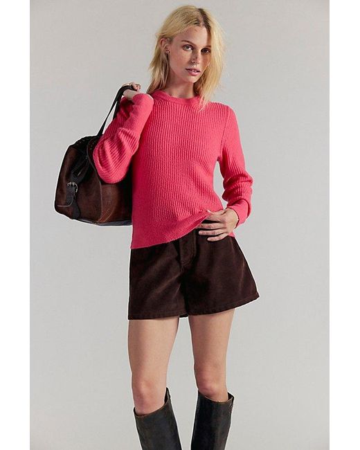 Free People Red Ever After Knit Pullover