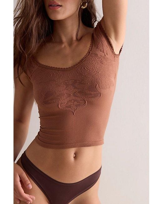 Intimately By Free People Brown Pretty Please Crop Top By