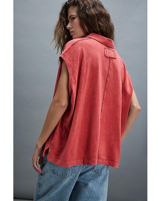 Free People Red We The Free Keep On Polo