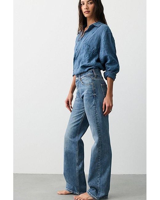 Free People Blue Luna Mid-Rise Straight Jeans