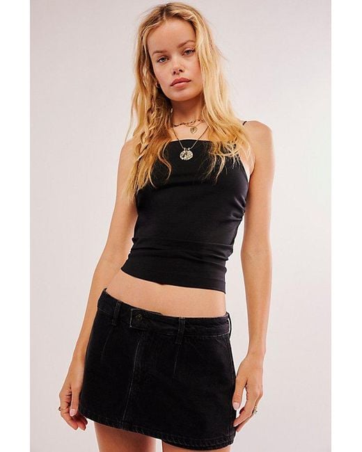 Free People Black We The Free Galivanting Peekaboo Skort