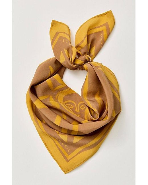Soleil Soleil Metallic Surya Silk Scarf