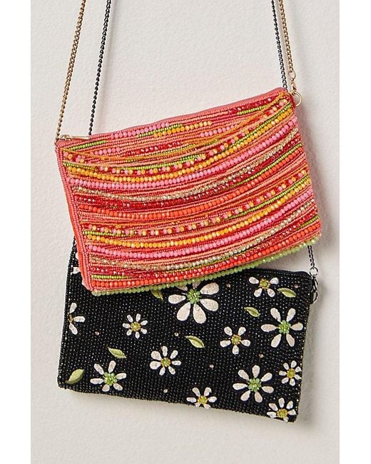 Mary Frances Multicolor Beaded Crossbody Phone Bag