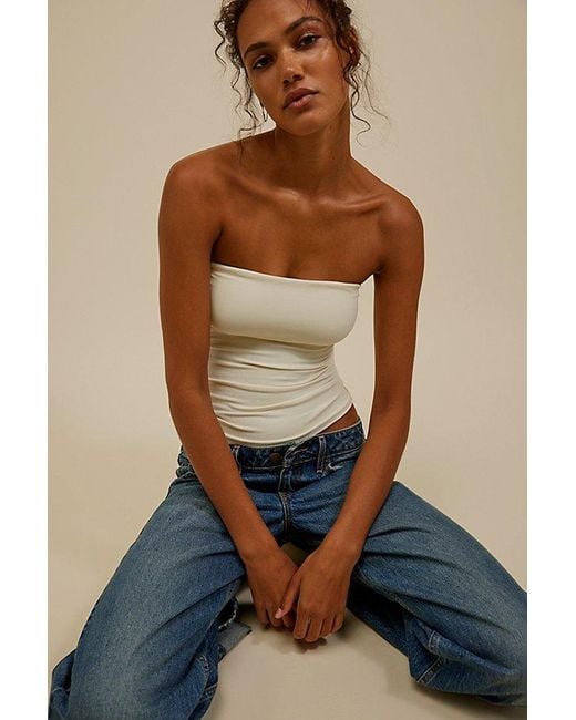 Intimately By Free People Blue The Carrie Tube Top