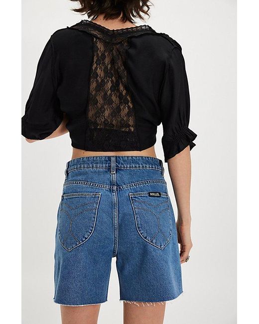 Rolla's Blue 90S Relaxed Shorts