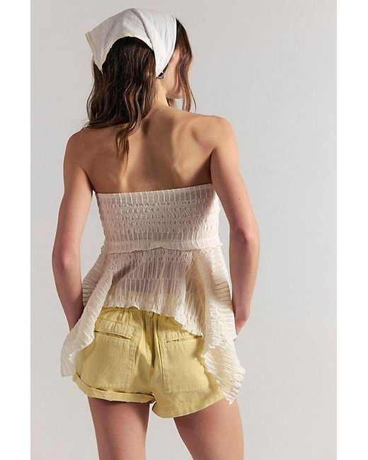 Free People Yellow Waimea Slouchy Shorts
