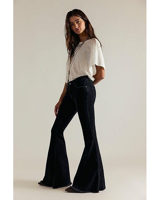 Free People Natural Emre Low-Rise Flare Jeans