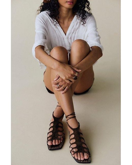 Jeffrey Campbell Yellow Wild Side Gladiator Sandals By