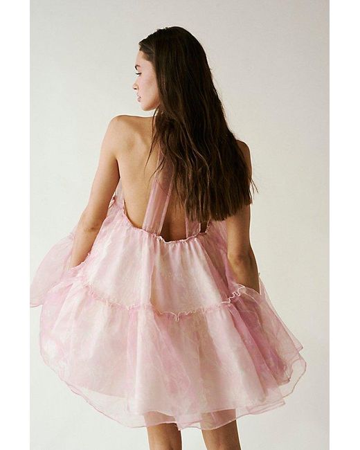 Free People Pink Sweet Serenade Mini Dress