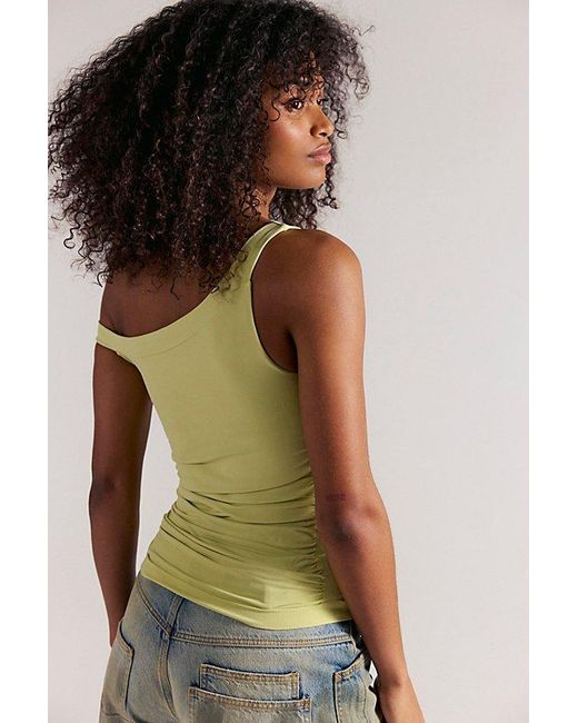 Intimately By Free People Green Round Two Asymmetrical Tank Top By