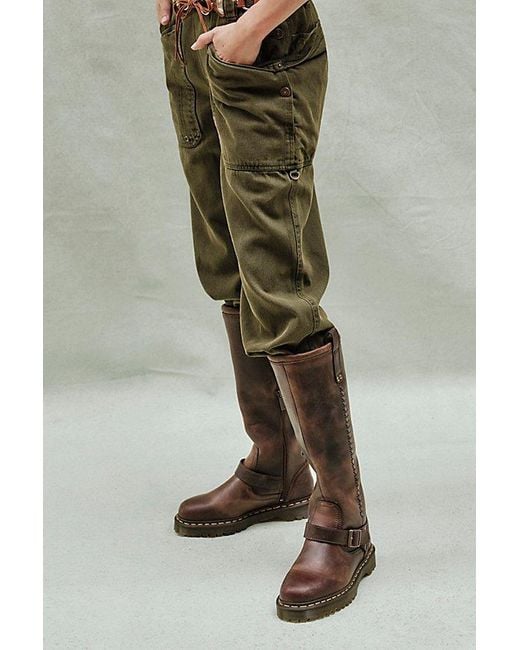 Dr. Martens Green Anistone Knee-High Boots Shoe
