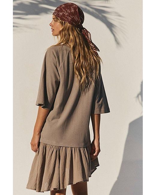 free-est Natural Astrid T-Shirt Mini Dress By