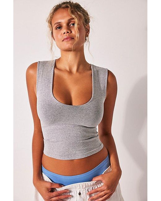 Free People Pink Clean Lines Muscle Cami
