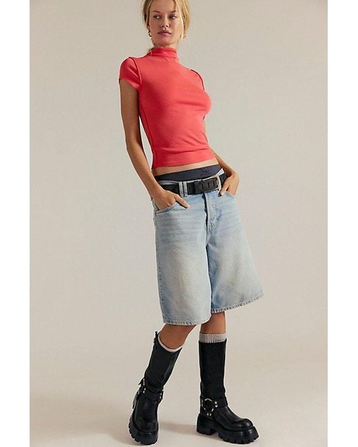 Free People Red Lola Tee