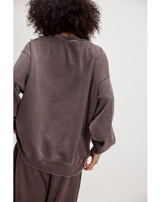 Free People Brown Slow It Down Pullover