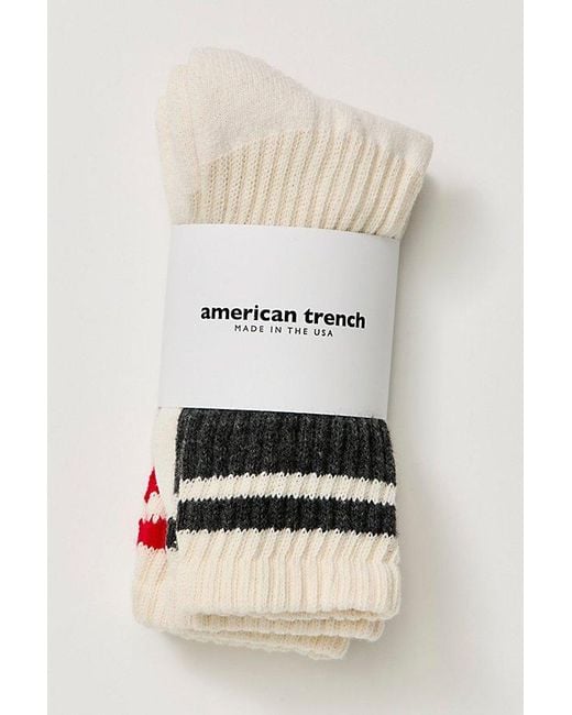 Free People Blue Mono Stripe Crew 2 Pack Socks