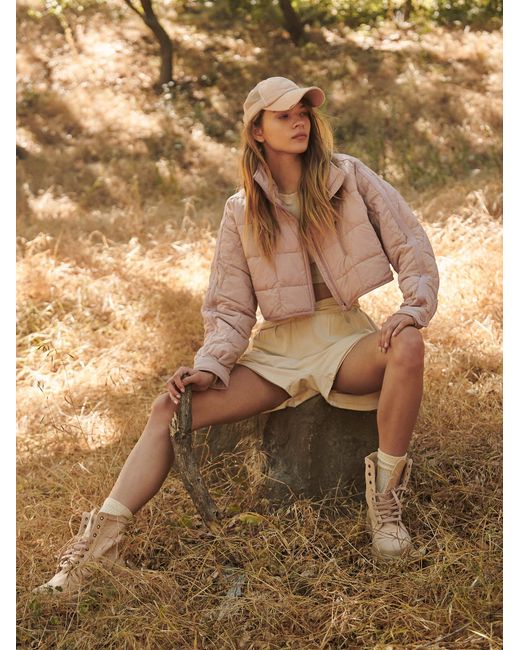 Free People Synthetic Pippa Packable Cropped Puffer Jacket | Lyst