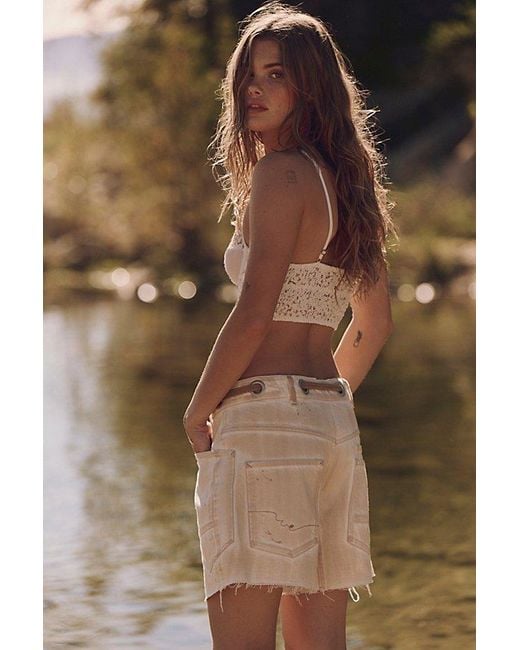 Free People Brown Moxie Barrel Shorts