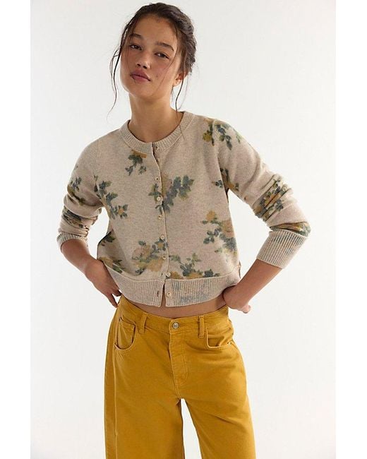 Free People Brown Nocturnal Patterned Cardi