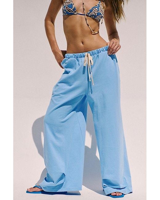 free-est Blue Dakota Solid Pants By