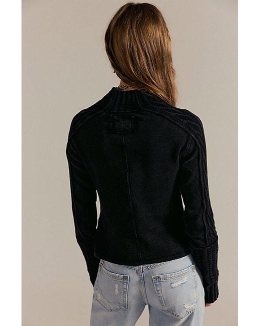 Free People Black Breezy Swit Top