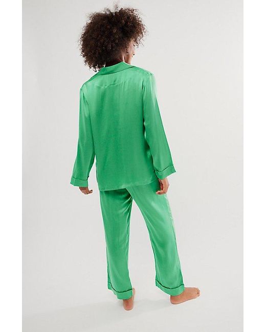Papinelle Green Washable Pure Silk Pyjamas